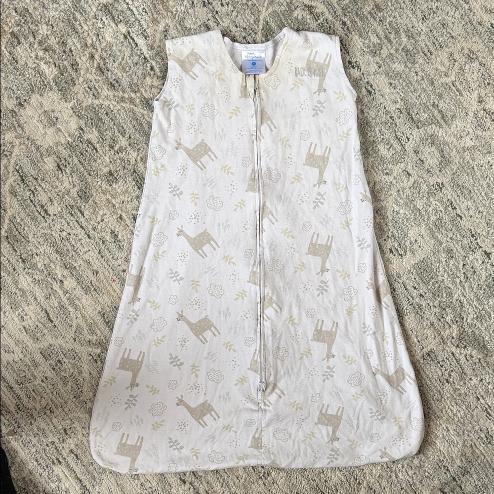 Halo Cream Baby Sleep Sack with Nature Print